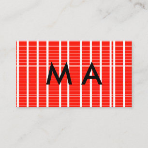Simple monogram add your name letter man minimal t business card