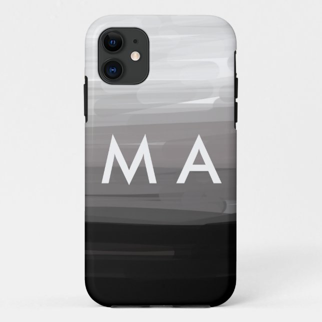 Simple monogram add your name letter man minimal t Case-Mate iPhone case (Back)