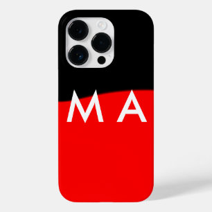 Simple monogram add your name letter man minimal t Case-Mate iPhone 14 pro case