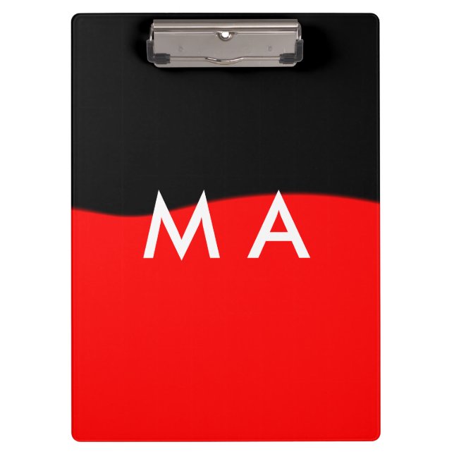 Simple monogram add your name letter man minimal t clipboard (Front)