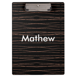 Simple monogram add your name letter man minimal t clipboard