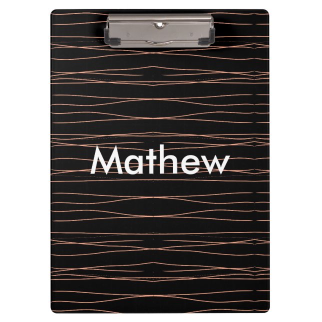 Simple monogram add your name letter man minimal t clipboard (Front)