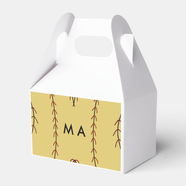 Simple monogram add your name letter man minimal t favor box (Front Side)