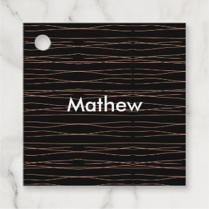 Simple monogram add your name letter man minimal t favour tags