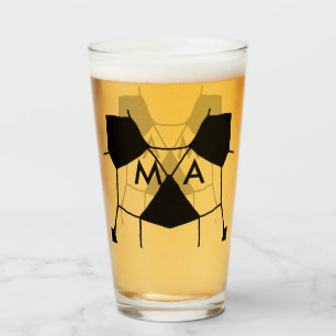 Simple monogram add your name letter man minimal t glass