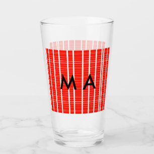 Simple monogram add your name letter man minimal t glass