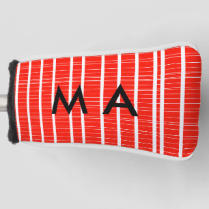 Simple monogram add your name letter man minimal t golf head cover
