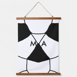 Simple monogram add your name letter man minimal t hanging tapestry