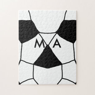 Simple monogram add your name letter man minimal t jigsaw puzzle
