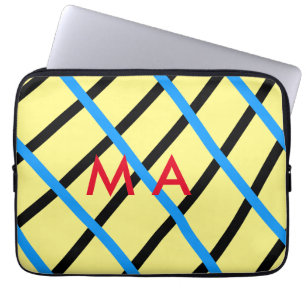 Simple monogram add your name letter man minimal t laptop sleeve