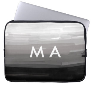 Simple monogram add your name letter man minimal t laptop sleeve