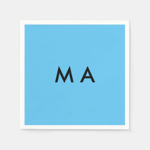 Simple monogram add your name letter man minimal t napkin