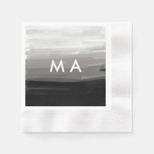 Simple monogram add your name letter man minimal t napkin