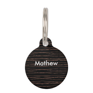 Simple monogram add your name letter man minimal t pet tag