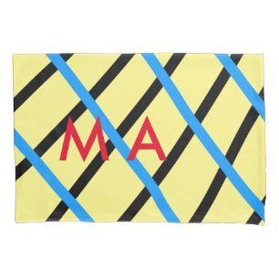 Simple monogram add your name letter man minimal t pillowcase