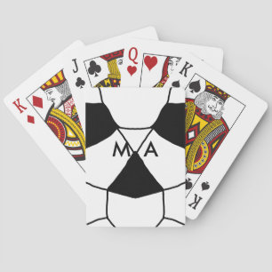 Simple monogram add your name letter man minimal t playing cards