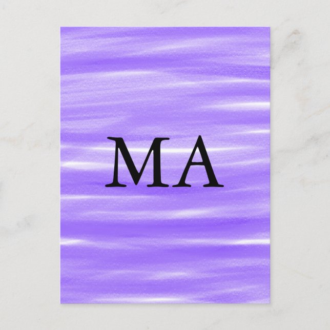 Simple monogram add your name letter man minimal t postcard (Front)