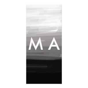 Simple monogram add your name letter man minimal t rack card