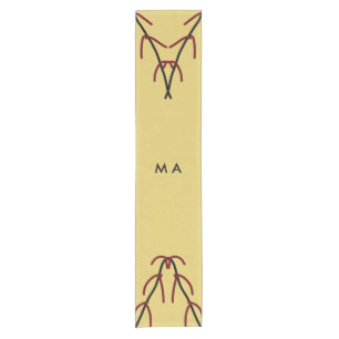Simple monogram add your name letter man minimal t short table runner
