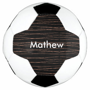 Simple monogram add your name letter man minimal t soccer ball