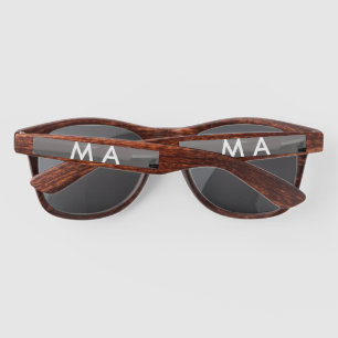 Simple monogram add your name letter man minimal t sunglasses