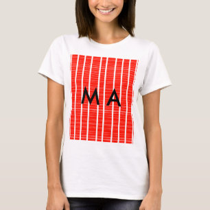 Simple monogram add your name letter man minimal t T-Shirt