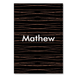 Simple monogram add your name letter man minimal t table number