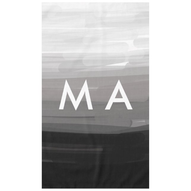 Simple monogram add your name letter man minimal t tablecloth (Front)