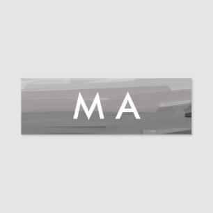 Simple monogram add your name letter man minimal t tag
