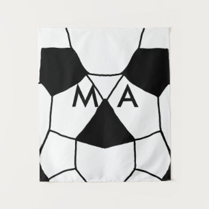 Simple monogram add your name letter man minimal t tapestry