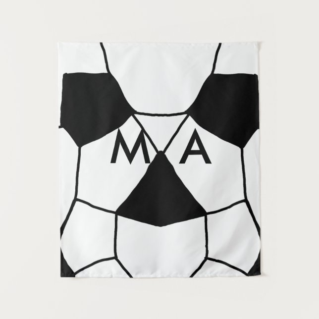 Simple monogram add your name letter man minimal t tapestry (Front)