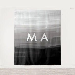Simple monogram add your name letter man minimal t tapestry