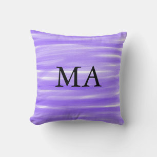 Simple monogram add your name letter man minimal t throw pillow