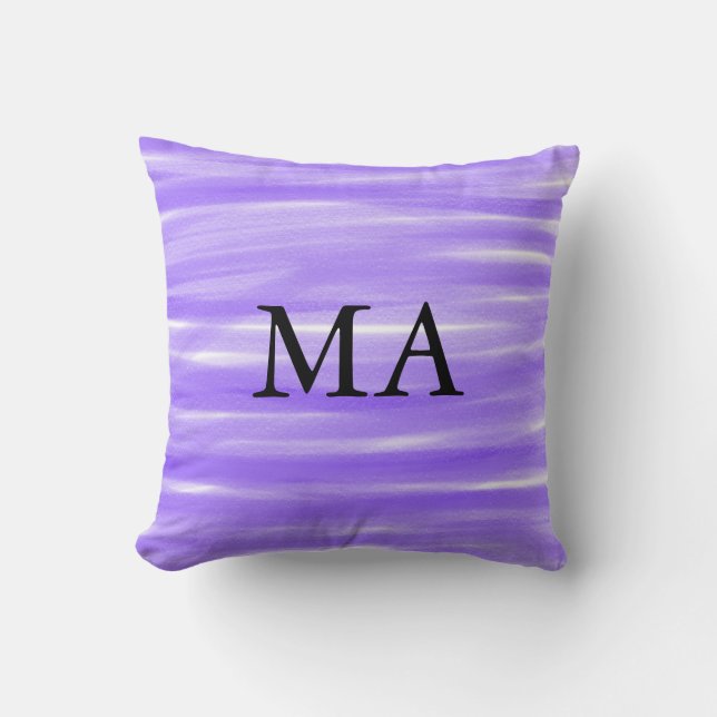 Simple monogram add your name letter man minimal t throw pillow (Front)