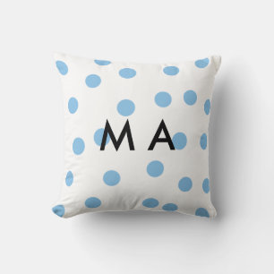 Simple monogram add your name letter man minimal t throw pillow