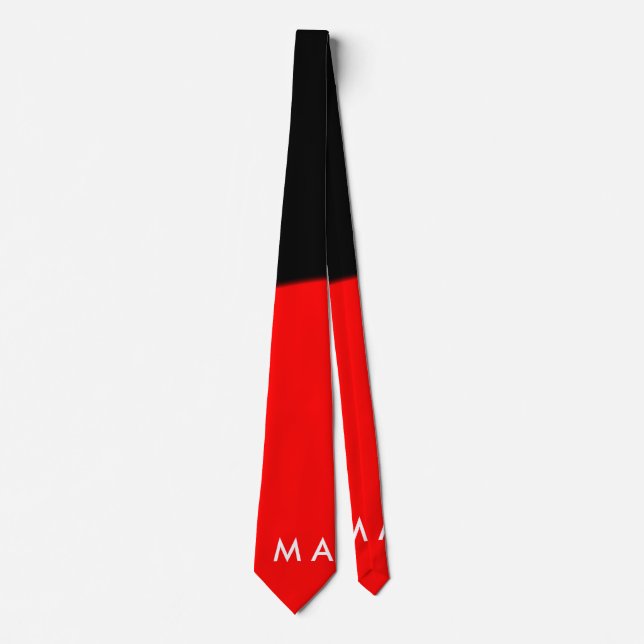 Simple monogram add your name letter man minimal t tie (Front)