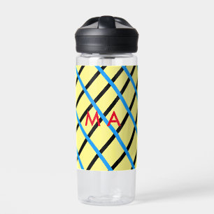 Simple monogram add your name letter man minimal t water bottle