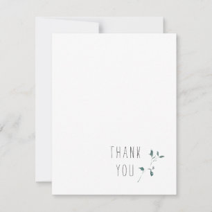 Simple Monogram Blank Thank You Card