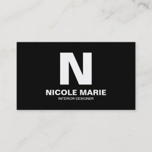 Simple Monogram Business Card