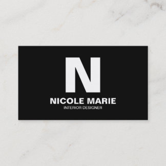 Simple Monogram Business Card