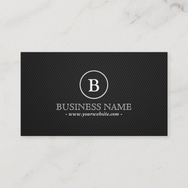 Simple Monogram Chiropractor Business Card (Front)