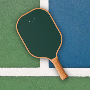 Simple Monogram Dark Green  Pickleball Paddle