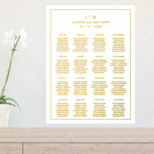 Simple Monogram Elegant Wedding Seating Chart