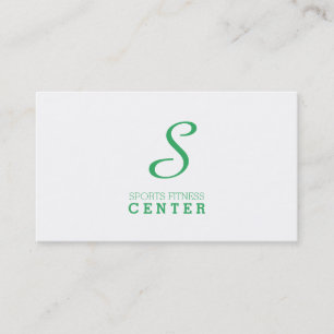 Simple Monogram (Emerald Green) Business Card