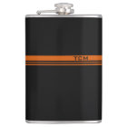 Simple Monogram in Orange and Black