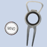 Simple Monogram Initial Divot Tool<br><div class="desc">Modern typography minimalist monogram initial design which can be changed to personalize. Simple circular border to frame the initials.</div>