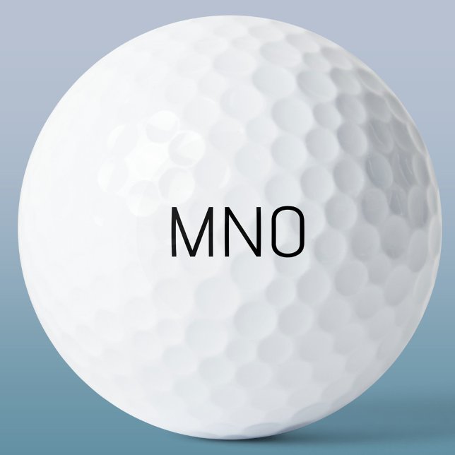 Simple Monogram Initial Golf Balls (Simple monogram initials personalized modern typography golf ball)