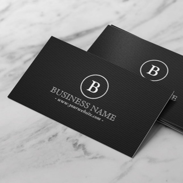 Simple Monogram Investment Banker Business Card (Creator Uploaded)