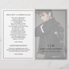 Simple Monogram Modern Funeral Program