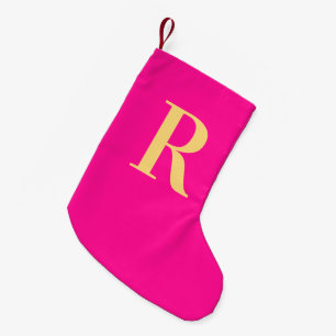 Simple Monogram Modern Small Christmas Stocking